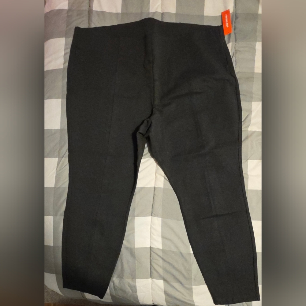 2X Joe Fresh Women's Black Ponte Pants